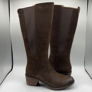 Teva Anaya Chocolate Waterproof Leather Tall Boots
